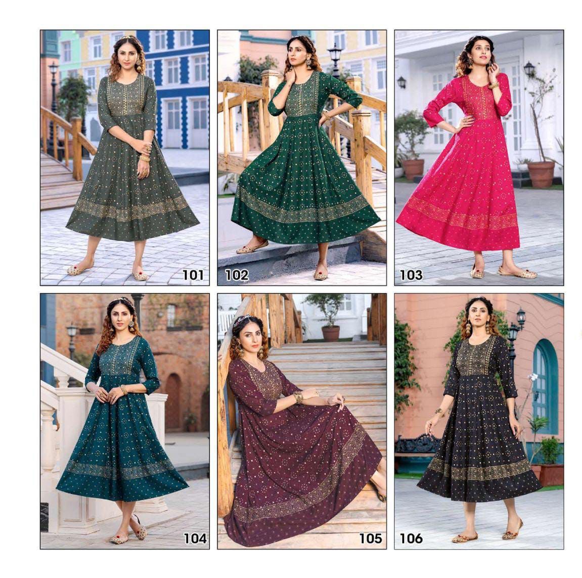 Golden Nisha New Festive Wear Rayon Printed Long Kurti Collection
